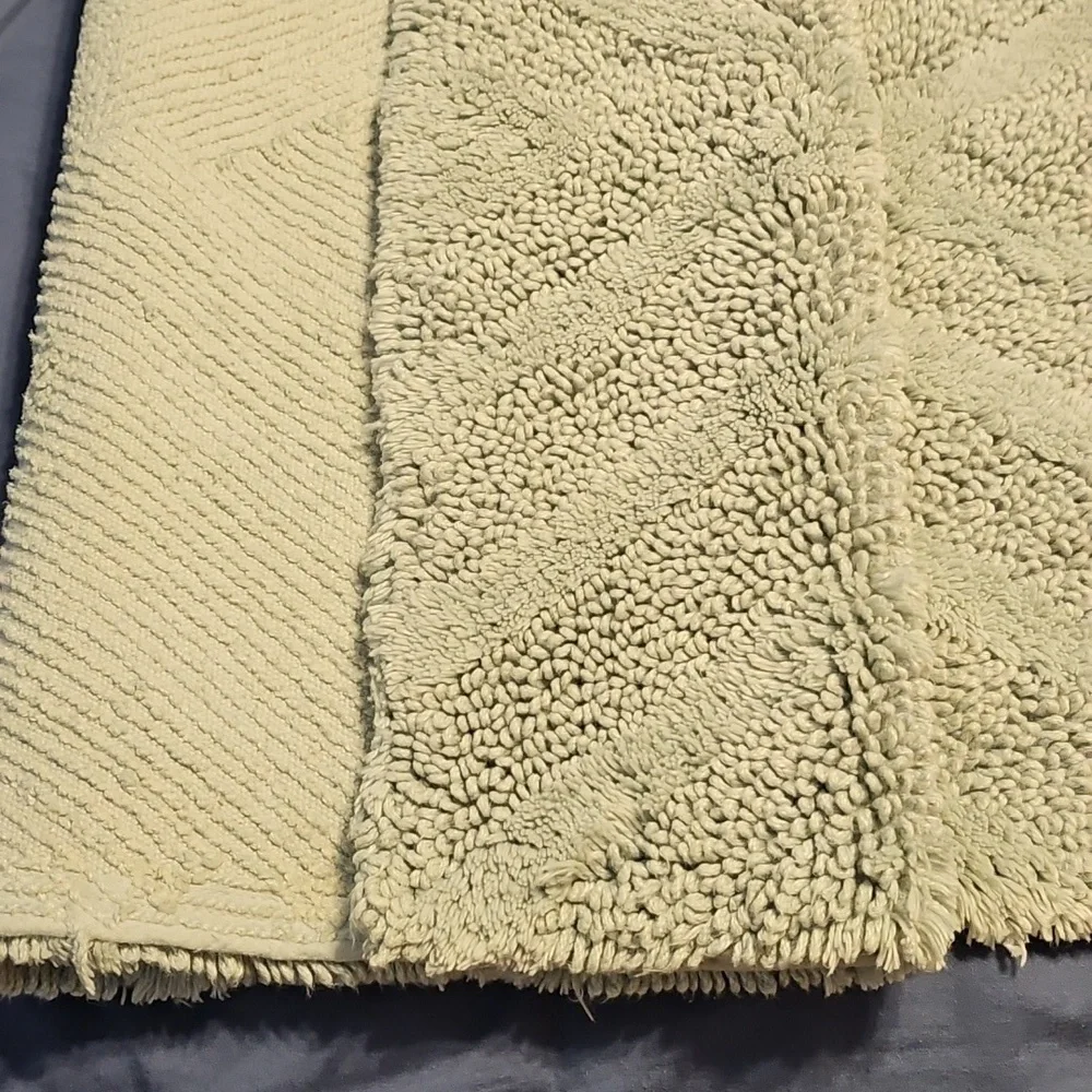 Nate Berkus Plush Chevron Bath Mat in Pale Green
